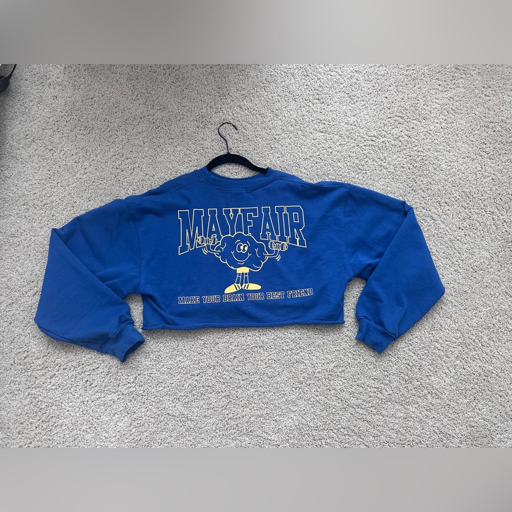 Blue Mayfair Group Cropped Sweatshirt
